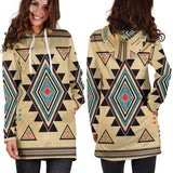Southwest Symbol Native American Hoodie Dress