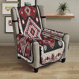 Gray Red Pattern Native American 23" Chair Sofa Protector