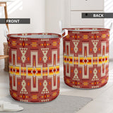 GB-NAT00062-11 Tan Tribe Design Laundry Basket