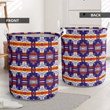 GB-NAT0004 Purple Pattern Laundry Basket