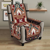 Orange Geometric Native American 23 Chair Sofa Protector