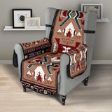Orange Geometric Native American 23 Chair Sofa Protector