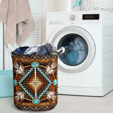 GB-NAT00023-04 Mandala Brown Laundry Basket