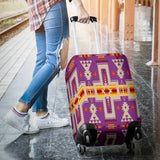 GB-NAT00062-07 Light Purple Tribe Design Native American Luggage Covers