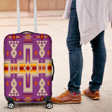 GB-NAT00062-07 Light Purple Tribe Design Native American Luggage Covers