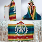 Native American Thunderbird Pattern Hooded Blanket