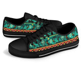 Kokopelli Myth Green Native American Low Top Canvas Shoes
