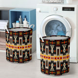 GB-NAT00062-01 Black Tribe Design Laundry Basket