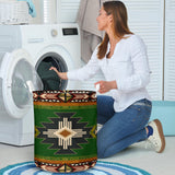 GB-NAT0001-01 Southwest Green Symbol Laundry Basket