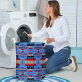 GB-NAT00046-13 Navy Tribes Pattern Laundry Basket