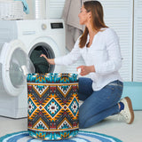 GB-NAT00406 Yellow Aztec Geometric Laundry Basket