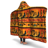 Kokopelli Myth Yellow Native American Hoodie Blanket