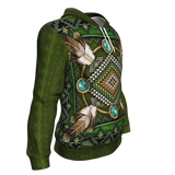 Native American Green Mandala Pattern 3D Pullover Hoodie