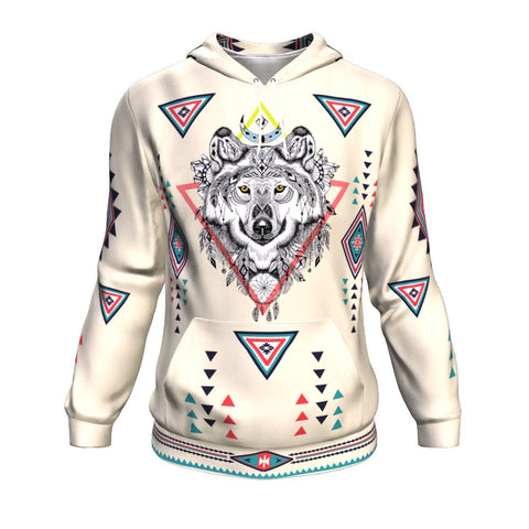 Native American Pride Wolf All Over Hoodie