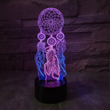LED 3D Dream Catcher Night Light Lamp - Native American Lamp - ProudThunderbird