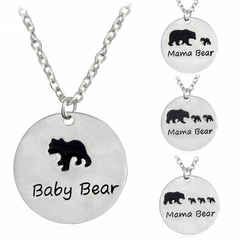 Brave Child Mama Bear Baby Bear Necklace - ProudThunderbird