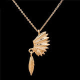 Tribal Feather Headdress Native Americans Indian Necklace