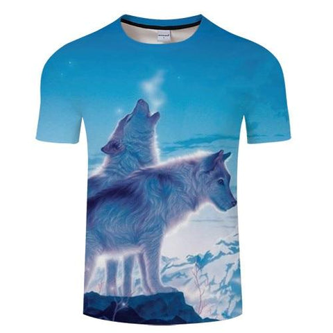 Snow Wolf 3D Print Native American T-shirt