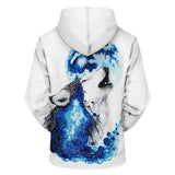 Wolf Art 3D Sweatshirts Printing Galaxy Pullover Hoodies no link