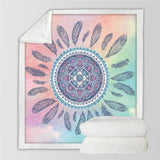 Dreamcatcher Mandala Blanket Native American Design - ProudThunderbird