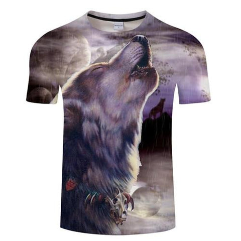 Raining Wolf 3D Tshirt Native American