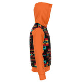 Orange Native Tribes Pattern Native American All Over  Hoodie - Powwow Store
