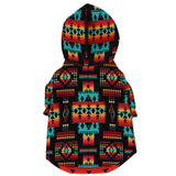 Black Native Tribes Pattern Native American Fashion Dog Zip-Up Hoodie