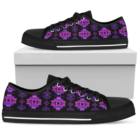 GB-NAT00720 Tribes Pattern Native American Low Top Canvas Shoe