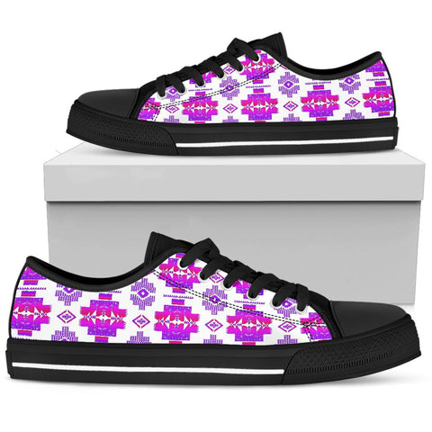 GB-NAT00720-01 Tribes Pattern Native American Low Top Canvas Shoe
