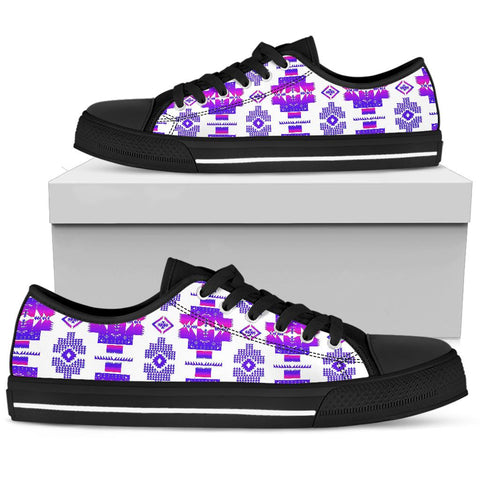 GB-NAT00720-10 Tribes Pattern Native American Low Top Canvas Shoe