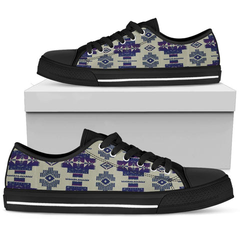 GB-NAT00720-17 Tribes Pattern Native American Low Top Canvas Shoe