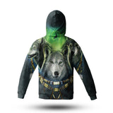 GB-NAT00267 Wolf Pack Moon Light All 3D Hoodie With Mask
