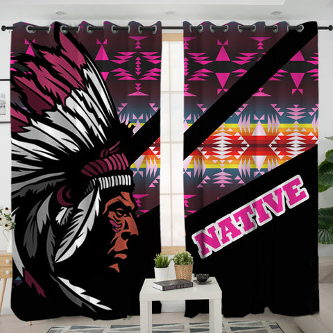 LVR0063 Pattern Native American Living Room Curtain
