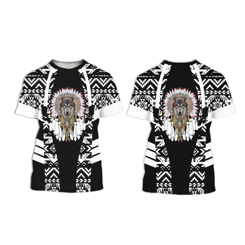 TS0024 Pattern Light Brown Native American 3D T-Shirt