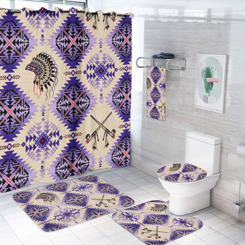 GB-NAT00744 Pattern Native American Bathroom Set