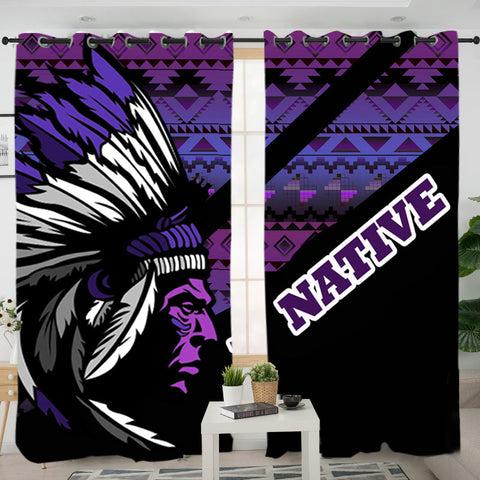 LVR0062 Pattern Native American Living Room Curtain
