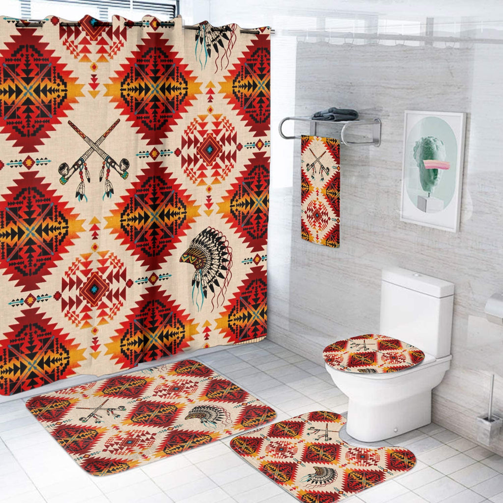 BS-00058 Pattern Native American Bathroom Set