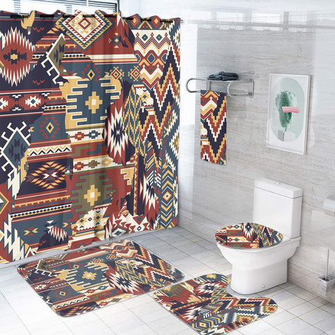 BS-00056 Pattern Native American Bathroom Set