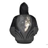 GB-NAT00373-02 A Half Face Wolf Native 3D Hoodie