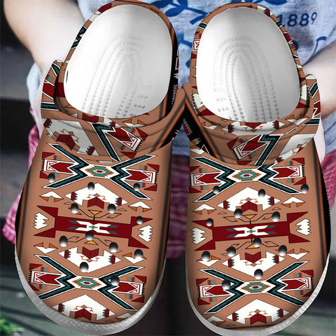 GB-NAT0002 Pattern Native American Crocs Clogs Shoes