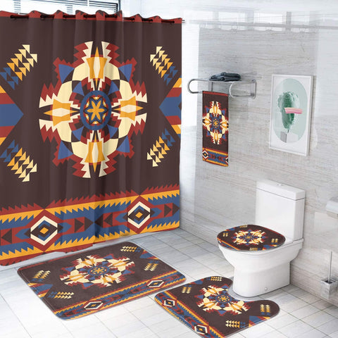 BS-00083 Pattern Native American Bathroom Set
