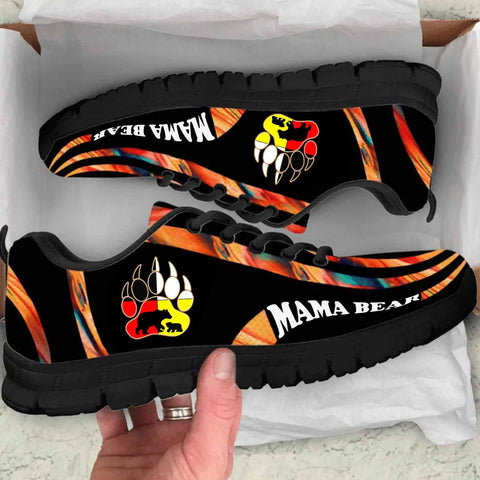 SNK0019 Orange Pattern Mama Bear Native Sneaker