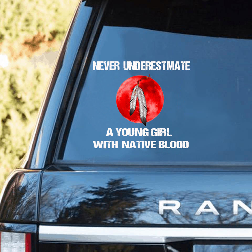 Young Girl Blood Decal Car Sticker