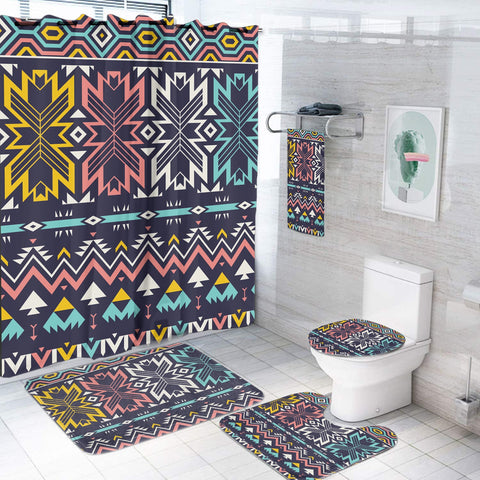 BS-000834 Pattern Native American Bathroom Set