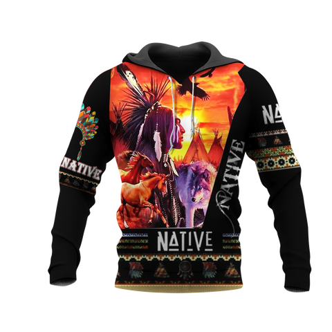 HD1107 The Chief Native 3D Hoodie