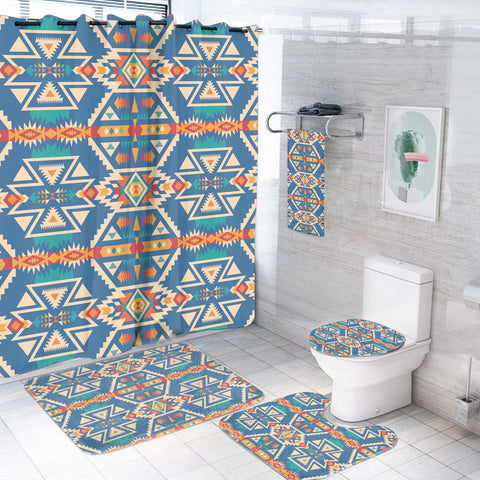 BS-000107 Pattern Native American Bathroom Set