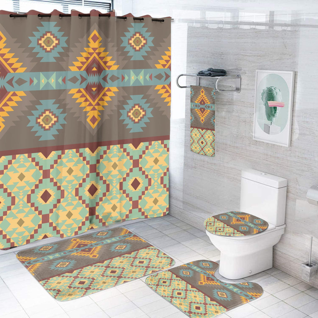 BS-000105 Pattern Native American Bathroom Set