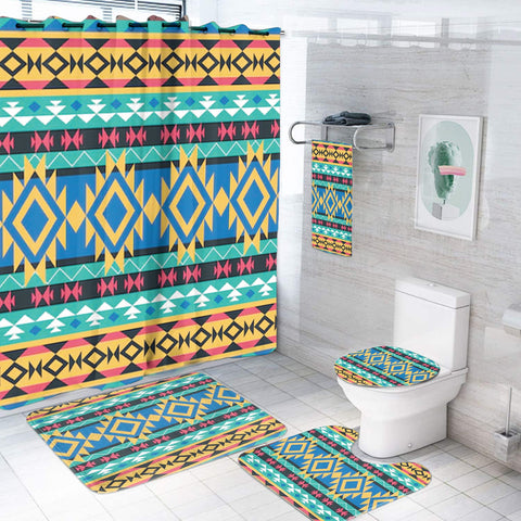 BS-000101 Pattern Native American Bathroom Set