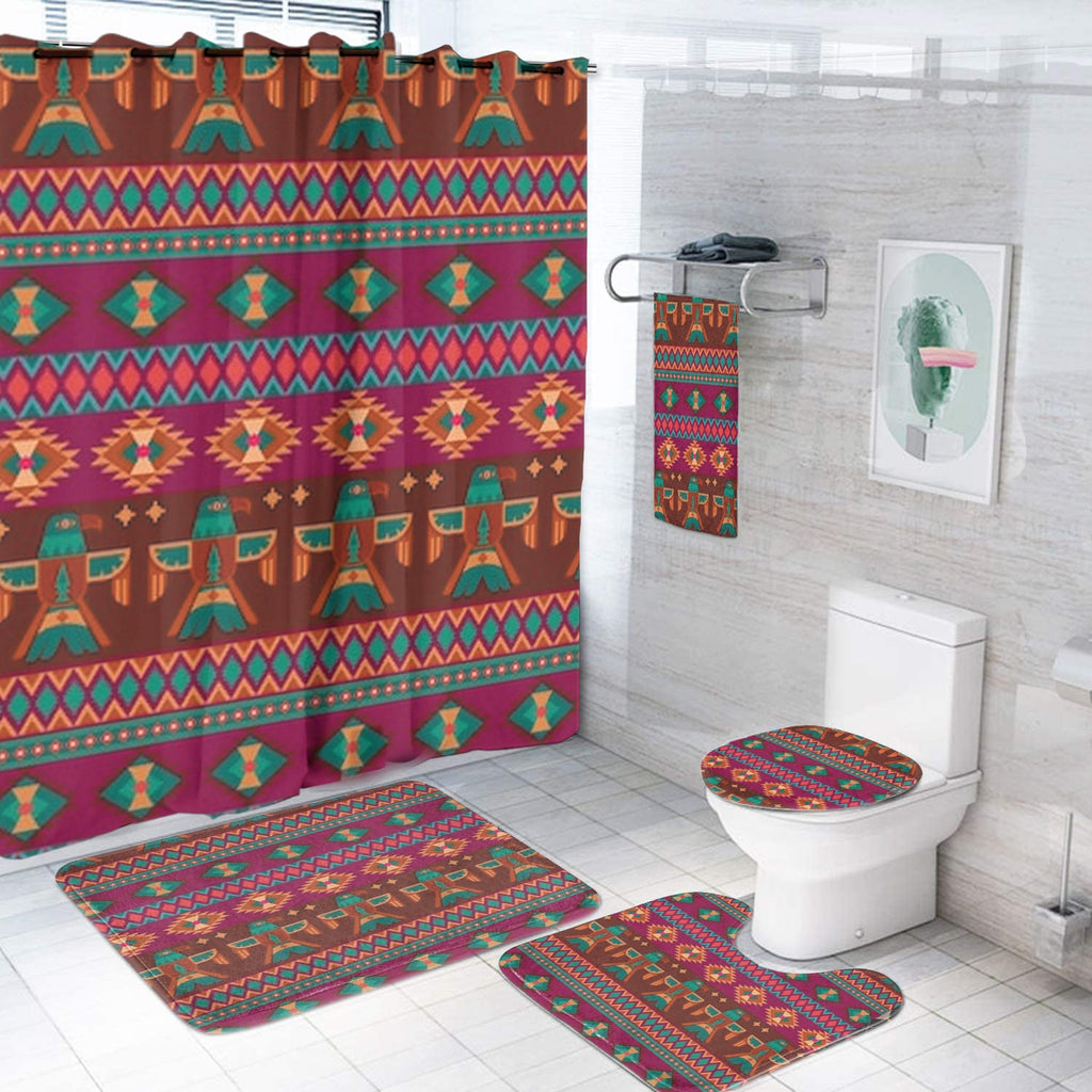 BS-000100 Pattern Native American Bathroom Set