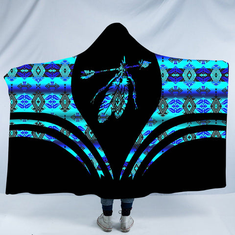 HDB0091 Pattern Native American Design Hooded Blanket